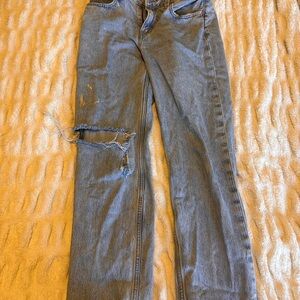 Levi's Blue Straight Leg Jeans Distressed Casual